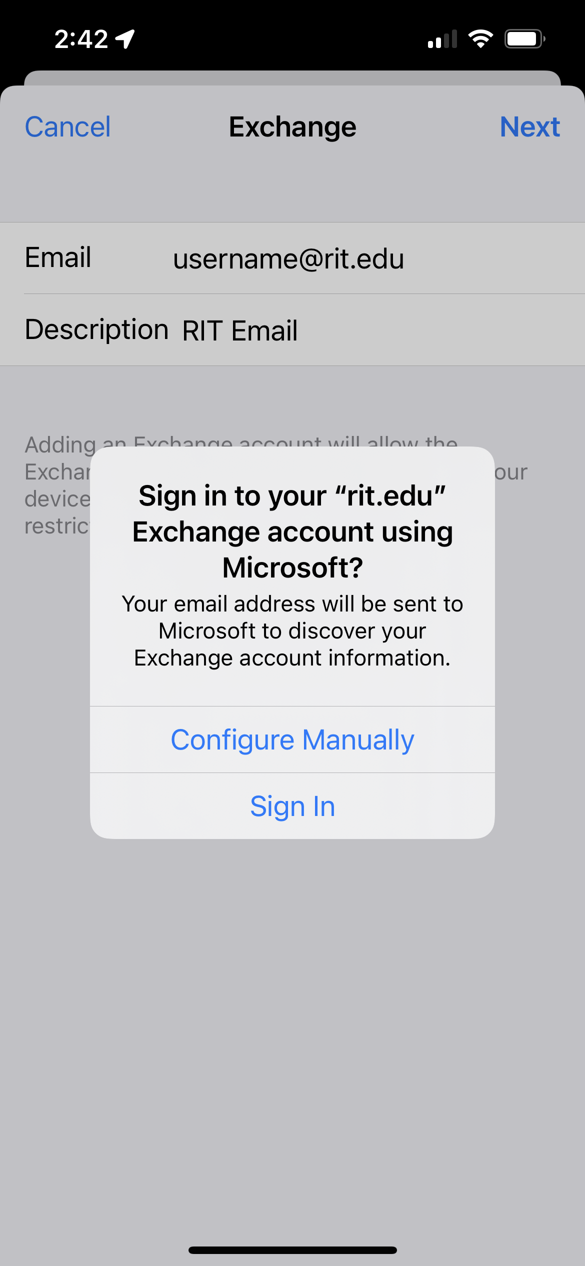 ITS How to set up employee email on your iPhone or iPad Service Portal